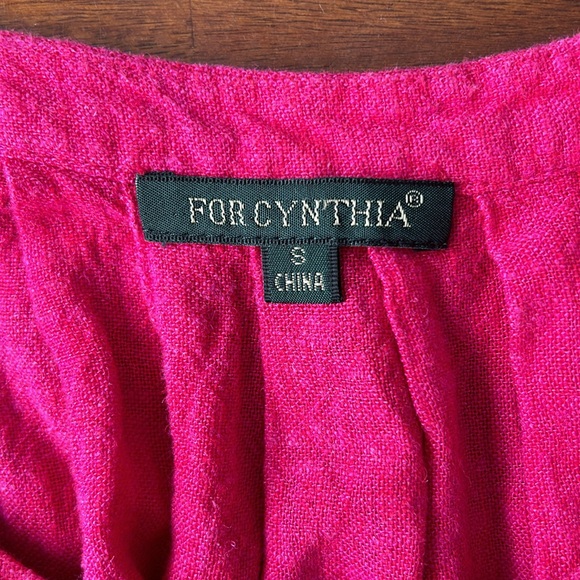 For Cynthia linen high neck side‎ tie shift dress - Picture 5 of 7